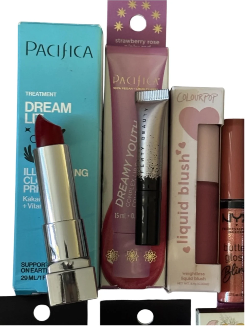 Pacifica, Elf, NYX, Colourpop, Thrive, Liner, Blush, Lip, Primer Makeup Bundle